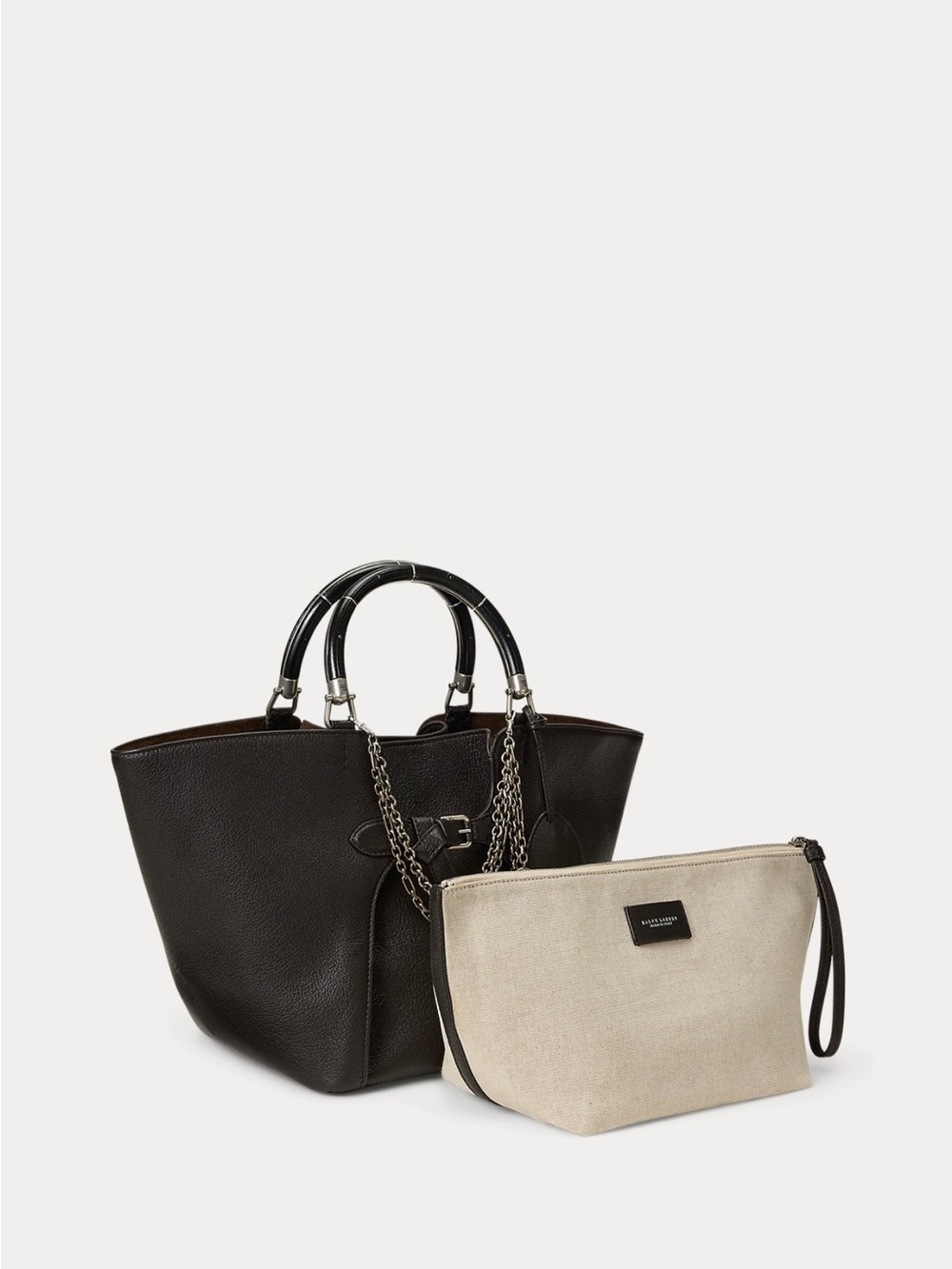 The Ralph Chain-Trim Goatskin Tote - Picture 8 of 12